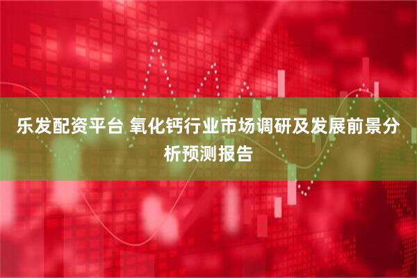 乐发配资平台 氧化钙行业市场调研及发展前景分析预测报告