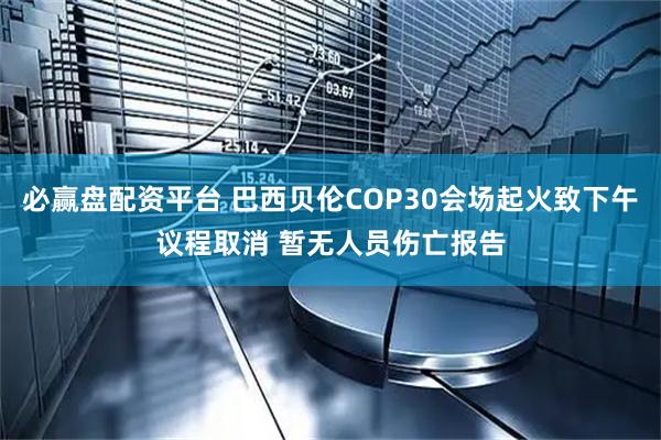 必赢盘配资平台 巴西贝伦COP30会场起火致下午议程取消 暂无人员伤亡报告