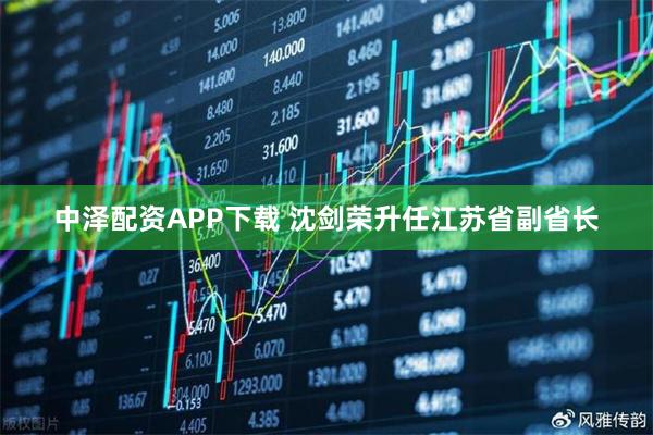 中泽配资APP下载 沈剑荣升任江苏省副省长
