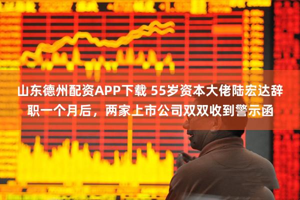 山东德州配资APP下载 55岁资本大佬陆宏达辞职一个月后，两家上市公司双双收到警示函